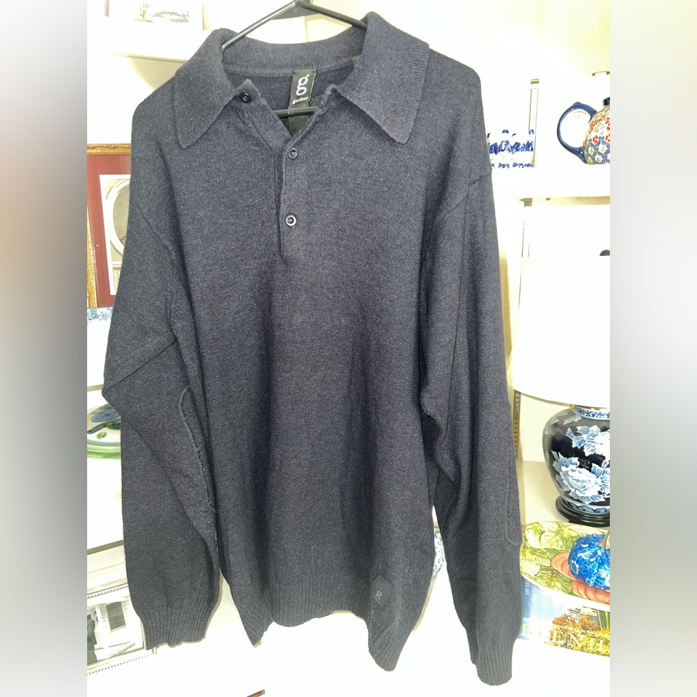 Gently worn Gardeur (Germany) wool blend polo-style sweater